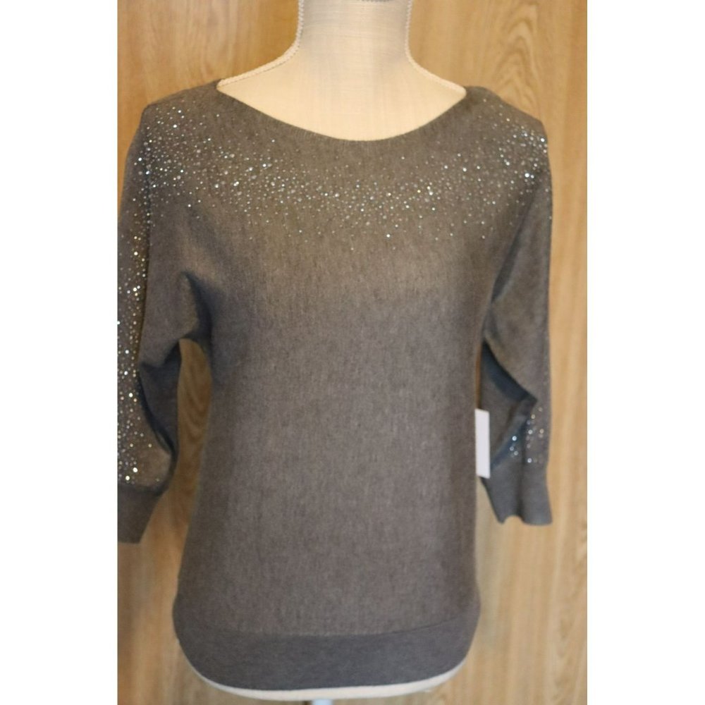 89th + Madison (Style S1091AM0289 Medium Heather Grey) with Rhinestone accent Si